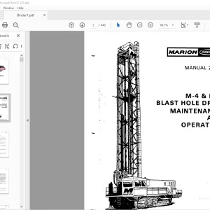 Cat Bucyrus Dresser M-4 & M-5 Blast Hole Drill Maintenance & Operation Manual BI006274 - PDF DOWNLOAD