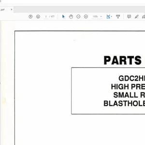 Cat Bucyrus GDC2HP 25005 High Pressure Small Rotary Blasthole Drill Parts Manual BI010266 - PDF DOWNLOAD