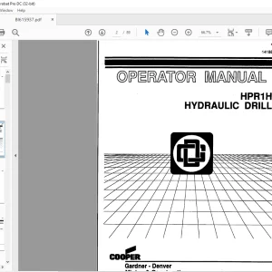 Cat Bucyrus HPR1H Hydraulic Drill Operator Manual BI615937 - PDF DOWNLOAD