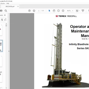 Cat Bucyrus Infinity Blasthole Drill Series SKF-12 Operator and Maintenance Manual -  PDF DOWNLOAD