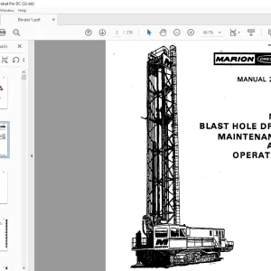 Cat Bucyrus M-3 Blast Hole Drill Maintenance & Operation Manual BI005962 - PDF DOWNLOAD