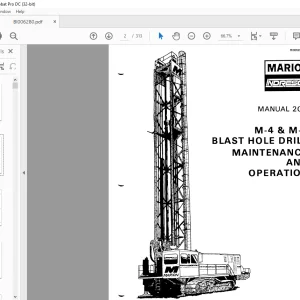 Cat Bucyrus M-4 & M-5 BLAST HOLE DRILL MAINTENANCE AND OPERATION MANUAL 2062  - PDF DOWNLOAD