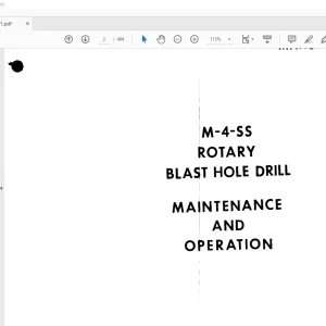 Cat Bucyrus M-4-SS Rotary Blast Hole Drill Maintenance & Operation Manual BI006412 - PDF DOWNLOAD
