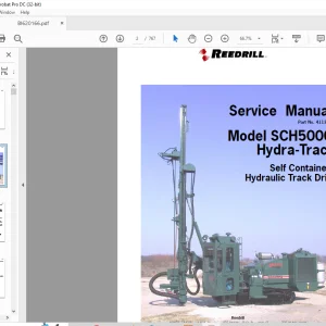 Cat Bucyrus SCH5000 Hydra-Trac Hydraulic Track Drill Service Manual SN 411310 - PDF DOWNLOAD