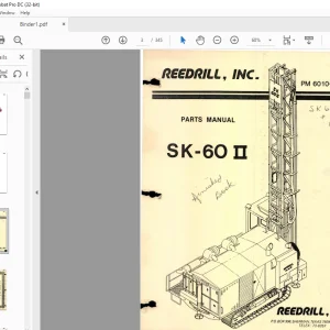 Cat Bucyrus SK-60 II Blasthole Drill Parts Manual BI010267 - PDF DOWNLOAD