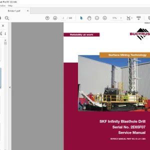 Cat Bucyrus SKF Infinity Blasthole Drill Service Manual SN 2E65F07 - PDF DOWNLOAD