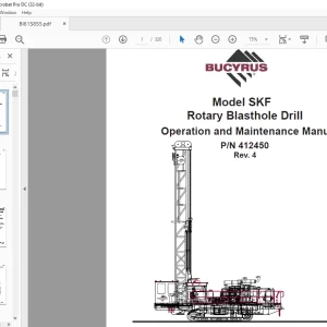 Cat Bucyrus SKF Rotary Blasthole Drill Operation & Maintenance Manual PN 412450 - PDF DOWNLOAD