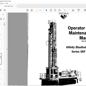 Cat Bucyrus SKF & SKS Series Infinity Blasthole Drill Operator & Maintenance Manual PN 0407334 - PDF DOWNLOAD