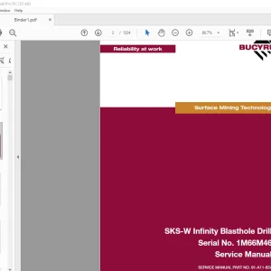Cat Bucyrus SKS-W Infinity Blasthole Drill Service Manual SN 1M66M46 - PDF DOWNLOAD
