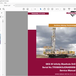 Cat Bucyrus SKS-W Infinity Blasthole Drill Service Manual SN TRX68SKSJDNAB0008 - PDF DOWNLOAD