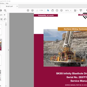 Cat Bucyrus SKSS Infinity Blasthole Drill Service Manual SN 2E67F15 - PDF DOWNLOAD