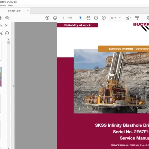 Cat Bucyrus SKSS Infinity Blasthole Drill Service Manual SN 2E67F16 - PDF DOWNLOAD