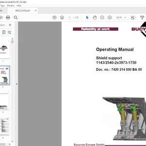 Cat Bucyrus Shield support 1143/2540-2x3973-1750 Operating Manual BI622249 - PDF DOWNLOAD