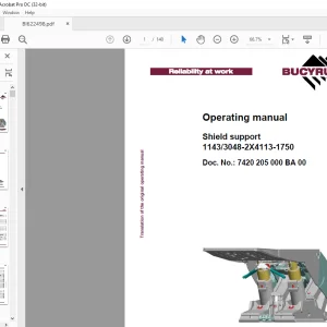 Cat Bucyrus Shield support 1143/3048-2X4113-1750 Operating Manual - PDF DOWNLOAD