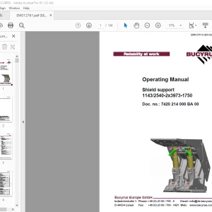 Cat Bucyrus Shield support 1143/2540-2x3973-1750 Operating Manual EM012761-0 - PDF DOWNLOAD