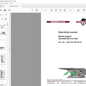 Cat Bucyrus Shield support 550/1650-2X1414-1500 Manual BI622820 - PDF DOWNLOAD