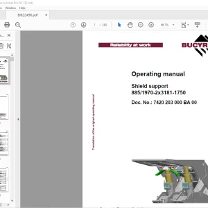 Cat Bucyrus Shield support 885/1970-2x3181-1750 Operating Manual BI622496 - PDF DOWNLOAD