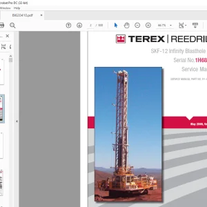 Cat Bucyrus Terex SKF-12 Infinity Blasthole Drill Service Manual SN 1H68C83 - PDF DOWNLOAD