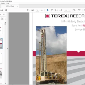 Cat Bucyrus Terex SKF-15 Infinity Blasthole Drill Service Manual SN 1S68A13 - PDF DOWNLOAD