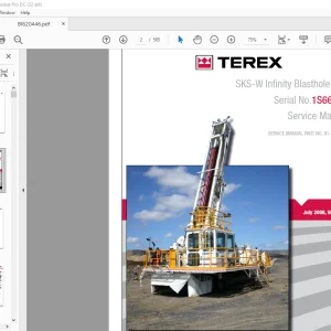 Cat Bucyrus Terex SKS-W Infinity Blasthole Drill Service Manual SN 1S66A06 - PDF DOWNLOAD