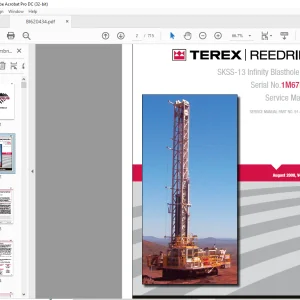 Cat Bucyrus Terex SKSS-13 Infinity Blasthole Drill Service Manual SN 1M67M00 - PDF DOWNLOAD