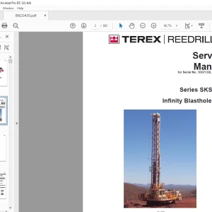 Cat Bucyrus Terex Series SKSS-12 Infinity Blasthole Drill Service Manual SN 1D67C68 - 1D67C69 - PDF DOWNLOAD