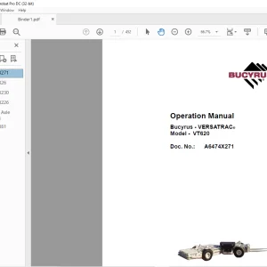 Cat Bucyrus VT620 Roof Support Carrier Operation Manual - PDF DOWNLOAD