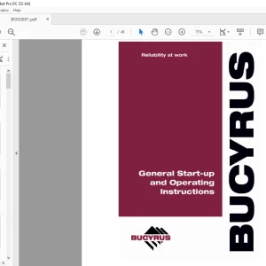 Cat Bucyrus VT650 General Start-up & Operating Instructions Manual BI000891 - PDF DOWNLOAD