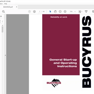Cat Bucyrus VT650AC General Start-up & Operating Instructions Manual BI000929 - PDF DOWNLOAD