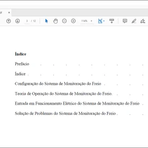 Cat Bucyrus X-4114 SISTEMA DE MONITORAÇÃO DO FREIO INSTRUÇÕES DE OPERAÇÃO Manual  - PDF DOWNLOAD (Portuguese)