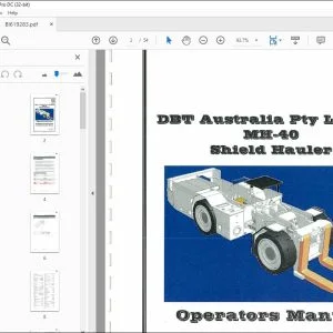 Cat DBT MH-40 Shield Hauler Operators Manual BI619283 - PDF DOWNLOAD