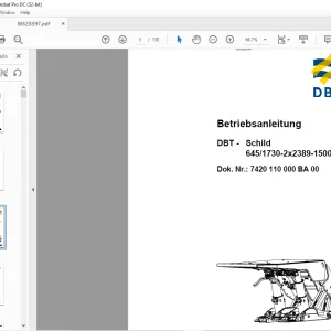 Cat DBT - Schild 645/1730-2x2389-1500 Betriebsanleitung BI628597 - PDF DOWNLOAD