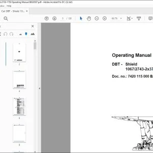 Cat DBT - Shield 1067/2743-2x3739-1750 Operating Manual BI628587 - PDF DOWNLOAD
