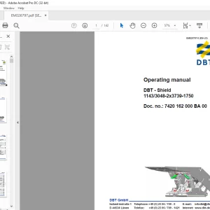Cat DBT - Shield 1143/3048-2x3739-1750 Operating Manual EM026797-0 - PDF DOWNLOAD