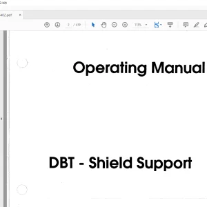 Cat DBT Shield Support 182.8/396 2X3619 kN Operating Manual BI377402 - PDF DOWNLOAD