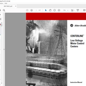 Cat Electric Rope Shovel Allen-Bradley Rockwell CENTERLINE® Low Voltage Motor Control Centers Instruction Manual BI619662 - PDF
