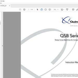 Cat Electric Rope Shovel QSB Series Rotary Screw Belt Drive Air Compressor Instruction Manual BI619696  - PDF DOWNLOAD