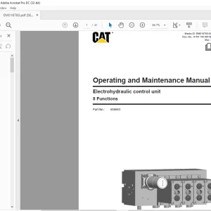 Cat Electrohydraulic control Unit 8 Function Operating & Maintenance Manual PN 658663 - PDF DOWNLOAD