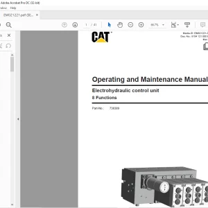 Cat Electrohydraulic control Unit 8 Function Operating & Maintenance Manual PN 738389 - PDF DOWNLOAD