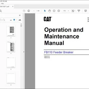 Cat FB110 Feeder Breaker Operation and Maintenance Manual BI016871 - PDF DOWNLOAD