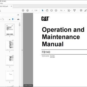Cat FB140 Feeder Breaker Operation and Maintenance Manual BI001965 - PDF DOWNLOAD