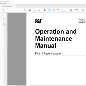 Cat FH110 Face Haulage Operation and Maintenance Manual -  PDF DOWNLOAD