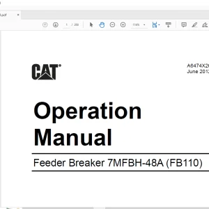 Cat Feeder Breaker 7MFBH-48A (FB110) Operation Manual A6474X269 - PDF DOWNLOAD