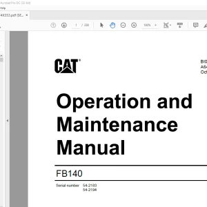 Cat Feeder Breaker FB140 Operation and Maintenance Manual BI001965 - PDF DOWNLOAD