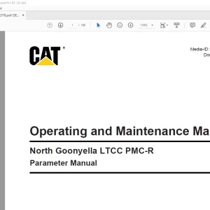 Cat North Goonyella LTCC PMC-R Parameter Operating & Maintenance Manual - PDF DOWNLOAD
