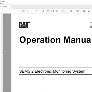 Cat SEMS 2 Electronic Monitoring System Operation Manual BI632797 - PDF DOWNLOAD
