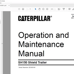Cat SH150 Shield Trailer Operation & Maintenance Manual SN JES00548 - PDF DOWNLOAD
