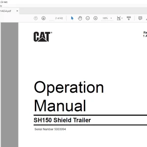 Cat SH150 Shield Trailer Operation Manual SN 5003994 - PDF DOWNLOAD