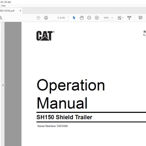 Cat SH150 Shield Trailer Operation Manual SN 5003996 - PDF DOWNLOAD