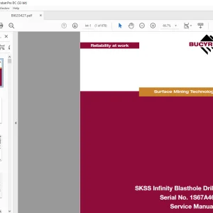 Cat SKSS Infinity Blasthole Drill Service Manual SN1S67A46  - PDF DOWNLOAD